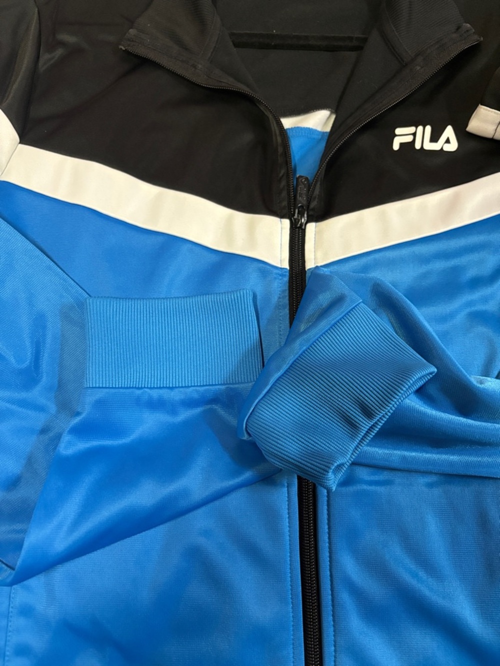 Fila Black, Blue & White Retro Track Jacket and Pants - Picture 6 of 6